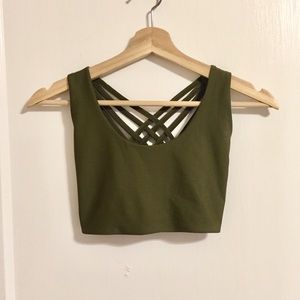 Daughters of Culture flash bra olive green small